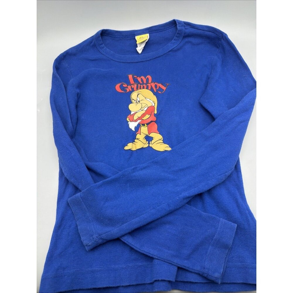 Vintage Disney Stage 28 I’m Grumpy Dwarf Shirt Youth Medium Long sleeve